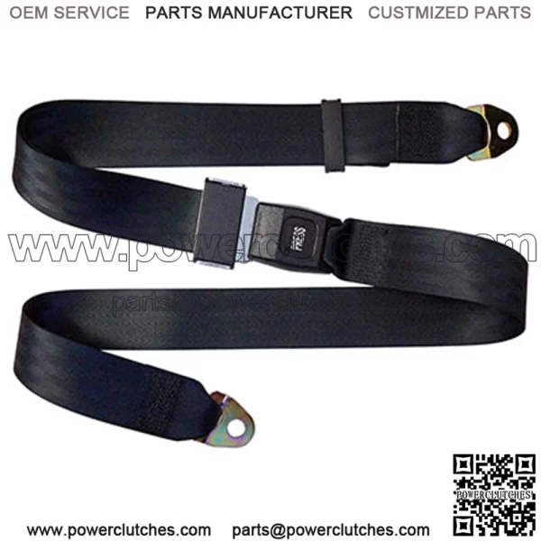 Seat Belt Black 72" Fully Extended Lap Belt