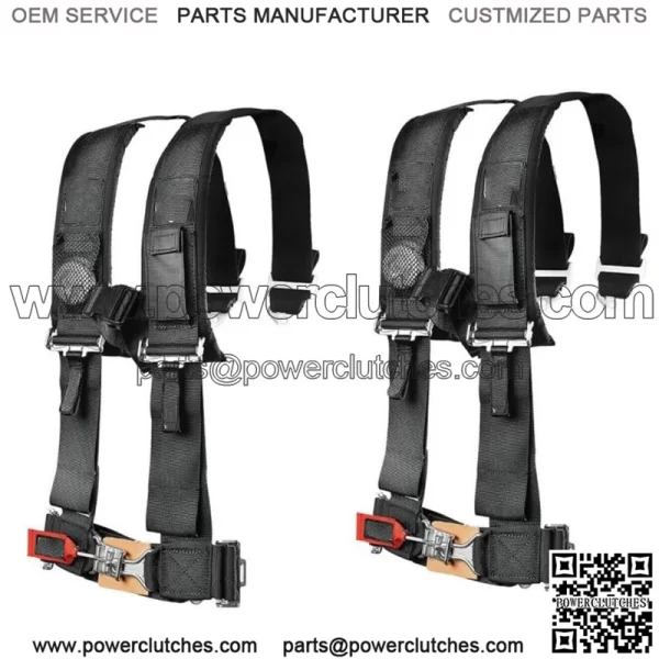 Pro Armor 4 Point 2" Padded Seat Belt Black Polaris RZR XP S 4 1000 PAIR (For: More Than One Vehicle)