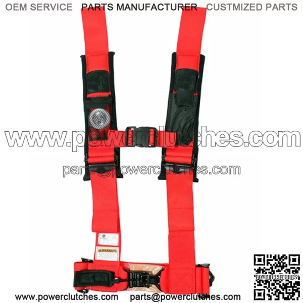 Pro Armor 4 Point 3" Can-Am Maverick Commander Defender X3 1000 800 RED Seat Belts (For: More Than One Vehicle) - Image 4