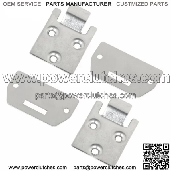 2 Sets of Seat Hinge Bottom and Plate for EZGO TXT Medalist Golf Cart (1995-up)