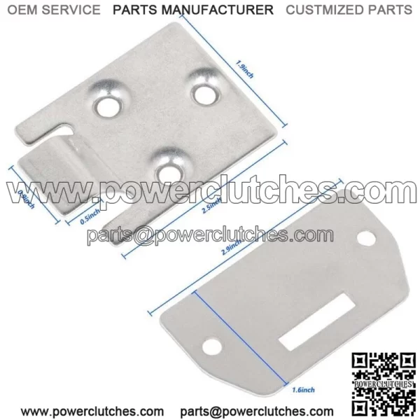 NEW Set of 2 Lower Seat Hinges and Plate for EZGO TXT/Medalist 1995 Up Golf Cart - Image 2