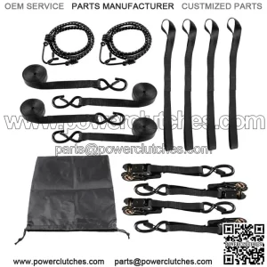 4pcs Belts For Moving Appliances, Lawns, Cargo Equipment, Motorcycles Black