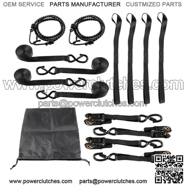4pcs Belts For Moving Appliances, Lawns, Cargo Equipment, Motorcycles Black