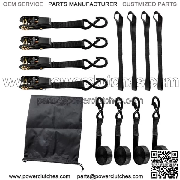4pcs Belts For Moving Appliances, Lawns, Cargo Equipment, Motorcycles Black - Image 3
