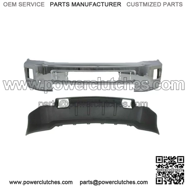 Front Chrome Bumper + Trim For Chevy Silverado 2500HD 3500 2015-2019 (For: More Than One Vehicle)