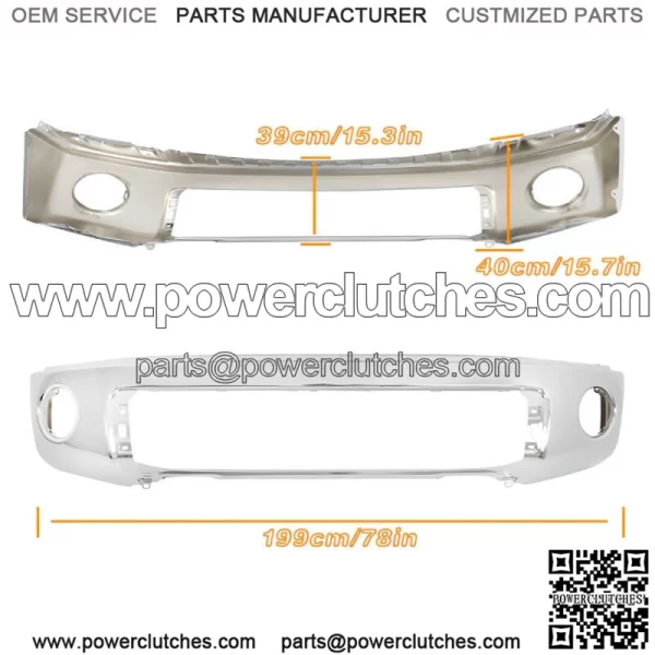 For 2007 2008 2009 2010 2011-2013 Toyota Tundra Chrome Steel Front Bumper - Image 2