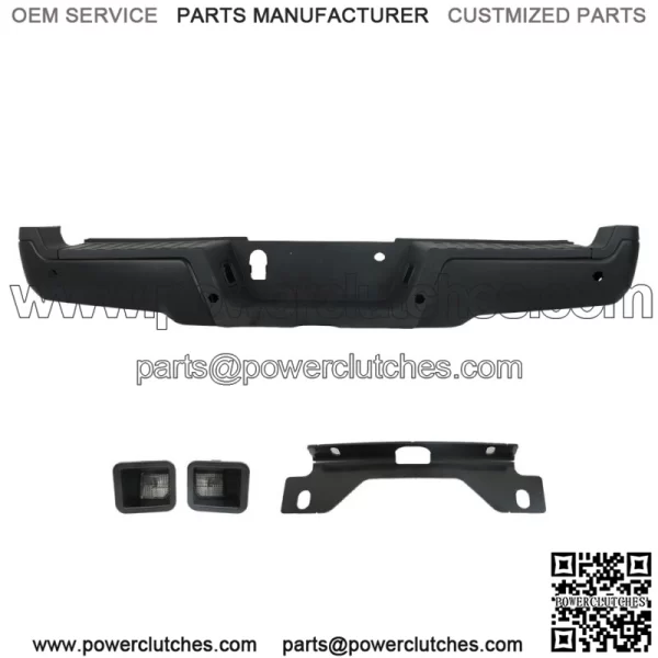 Rear Step Bumper For 2017-2019 Ford F250 F350 Super Duty w/ Sensor Holes Black - Image 2