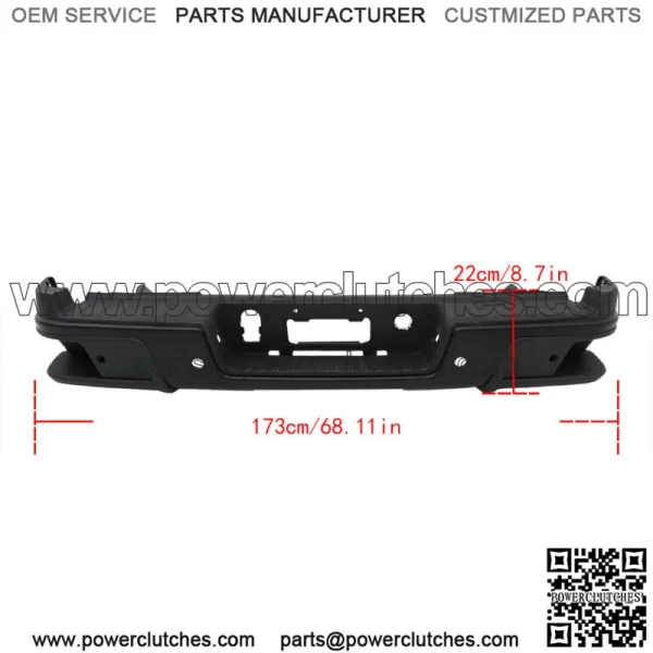 Steel Rear Step Bumper For 2019-2021 Chevy Colorado GMC Canyon With Sensor Holes - Image 3