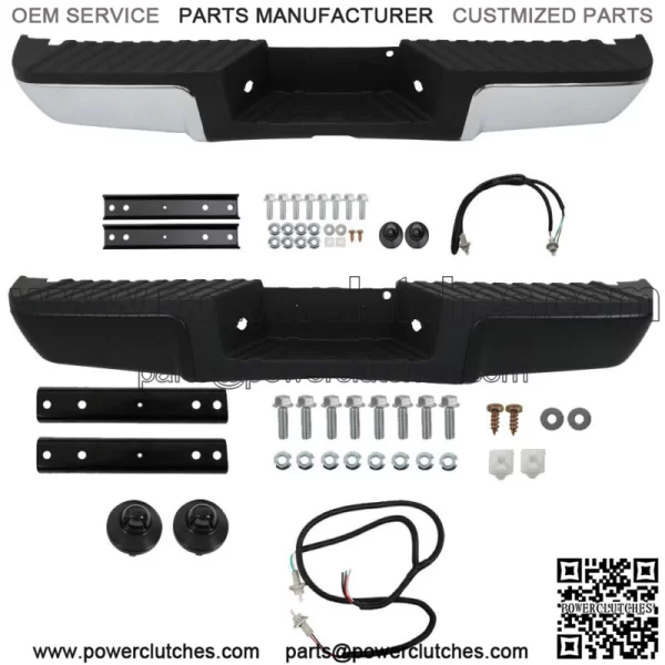 For 2008-2016 Ford F250 F350 F450 Super Duty Steel Rear Bumper W/o Sensor Holes