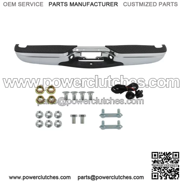 Rear Metal Step Bumper For Ford 1997-2004 F-150 1997-1999 F-250 Rear Chrome - Image 2