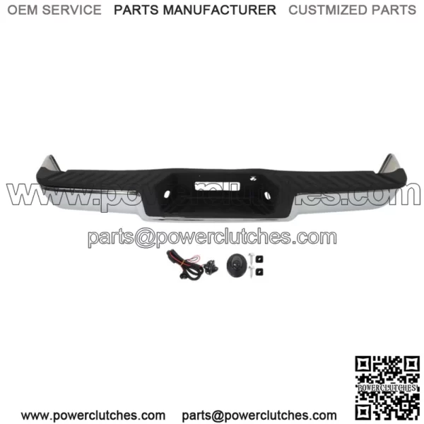 For 2004-06 Ford F-150 Fleet Side Steel Chrome Rear Step Bumper W/o Sensor Holes