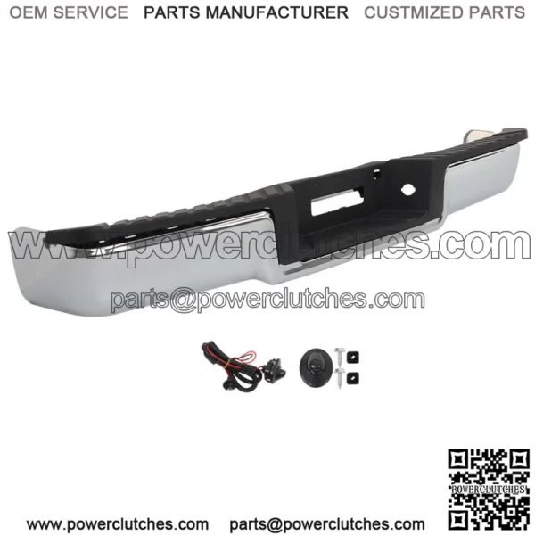 For 2004-06 Ford F-150 Fleet Side Steel Chrome Rear Step Bumper W/o Sensor Holes - Image 2