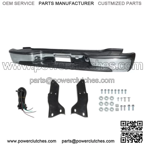 For 2000-2006 Chevy Tahoe Suburban / Yukon XL 1500 Complete Chrome Rear Bumper - Image 3