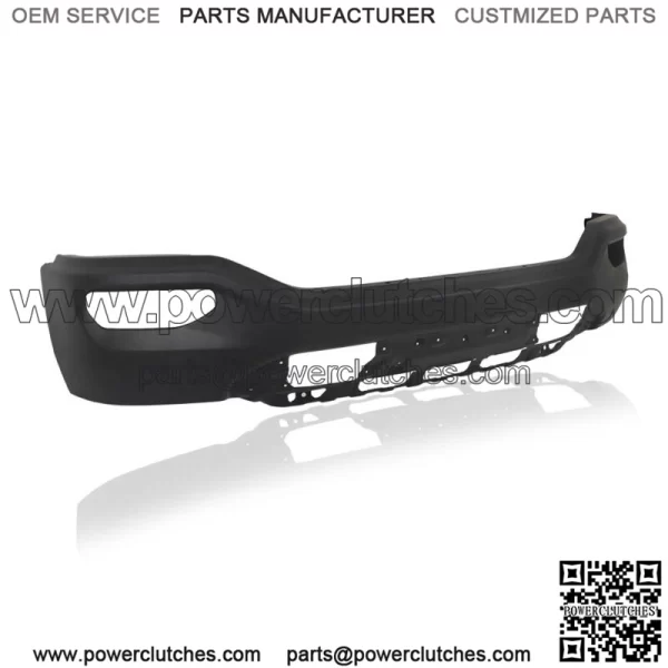Black Steel Front Bumper Without Sensors Holes For 2016-2018 Sierra 1500 Painted