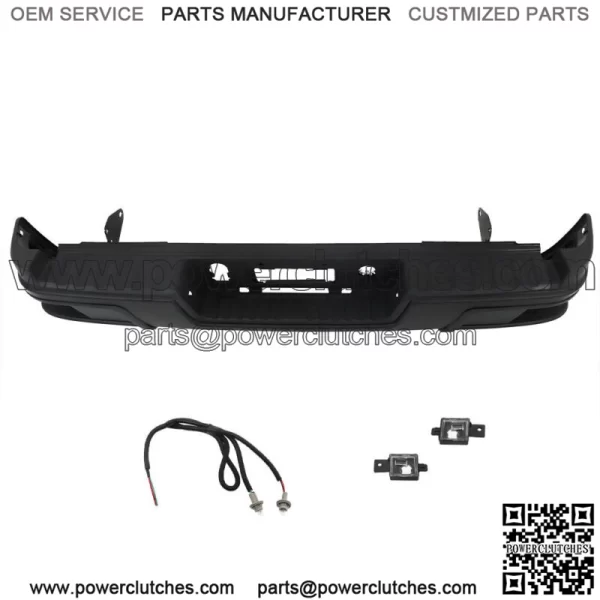 For 2015-2019 Chevy Colorado W/o Sensor Holes Black Steel Rear Step Bumper - Image 2