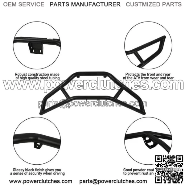 For 2014-2023 Polaris Sportsman 450 570 ETX Front & Rear Brush Guard Bumper Set (For: Polaris) - Image 2