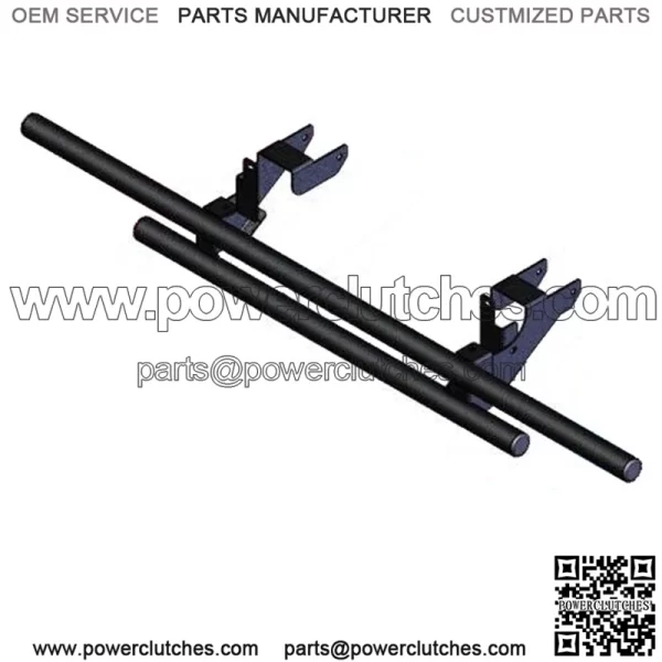 Double Tube Rear Bumper Black Polaris Ranger 570 Full Size 2017-2023 (For: Polaris)