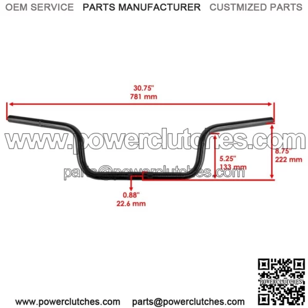 7/8" Handlebar for Polaris Sportsman 800 2006 2007 2008 2009 2010 2011-2014 (for: Polaris Sportsman 800) - Image 2