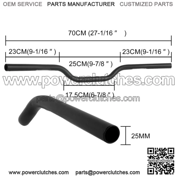 7/8" 22mm Handle Bar Drag Handlebar Black For KAWASAKI VULCAN S Bobber Chopper - Image 2