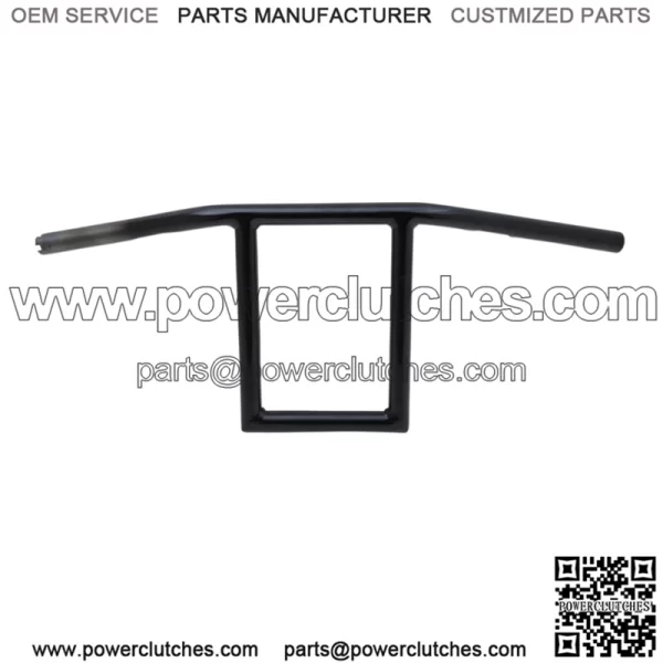 1" Old School Window Handlebars 10" Black LA-7385-10B