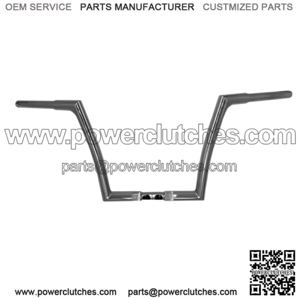 Inc. 1-1/4" EZ Install Flat Top Handlebar 12" Chrome 706012