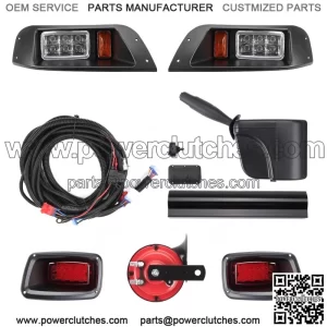 Golf Cart LED Full Light Kit with Turn Signal Switch for EZGO TXT G&E 1996-2013