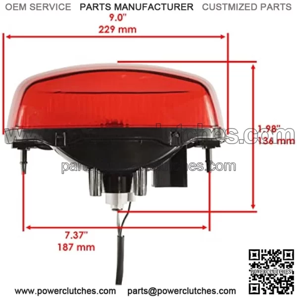 Tail Light Assembly w/Bulb Compatible with Suzuki Eiger LT-F400 LT-F400F LT-A400 LT-A400F 2002-2007 | Vinson LT-A500F 2002-2007 | QuadSport LT-Z400 LT-Z400Z 2003-2004 - Image 3