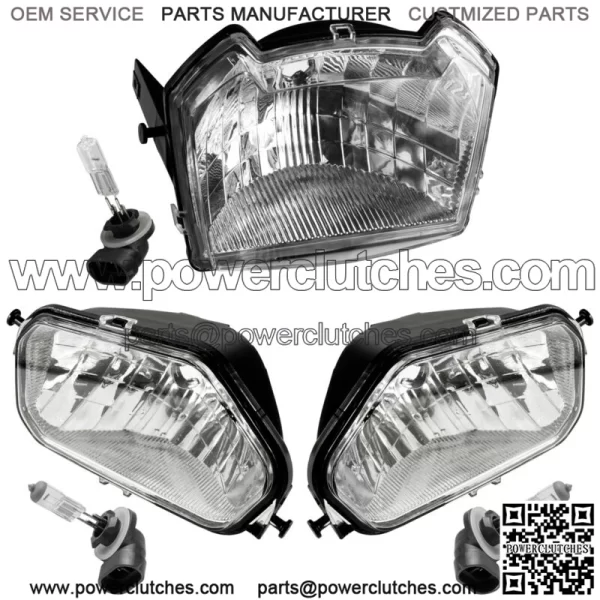 Complete Headlight Kit for Polaris 2410614 2410615 2410616 Left Right Middle (for: Polaris Sportsman 570)