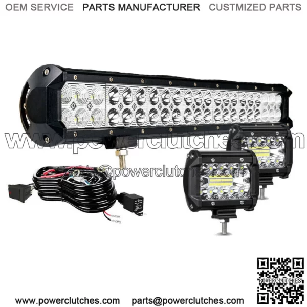 20" LED Work Lights for Kawasaki Teryx Teryx4 Mule 610 4010 + Wiring (For: More than one vehicle)