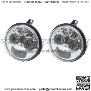 Pair of 4" Chrome LED Headlights Compatible with Kawasaki Brute Force 750/Teryx (For: More than one vehicle)