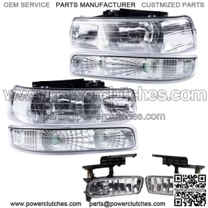 Fits 1999-2002 Chevy Silverado, 2000-2006 Tahoe Suburban Headlights & Fog Lights (For: More Than One Vehicle)
