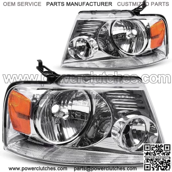 For Ford F150 04-08 / Lincoln Mark LT 06-08 [Chrome/Clear] Amber Corner (For: Ford F-150)