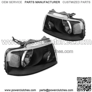 Headlight Kit for Ford F-150 2004-2008, Lincoln Mark LT 2006-2008, Black Housing (For: Ford F-150)