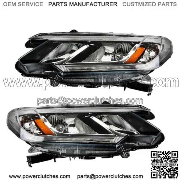 Driver&Passenger Headlights Assembly For 2015-16 Honda CR-V Halogen W/DRL Clear - Image 5