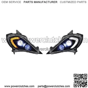 LED Headlight set. Fits: 2006 - 2024 YAMAHA YFZ 450 700R YFM 250 350 700 For: More than one vehicle