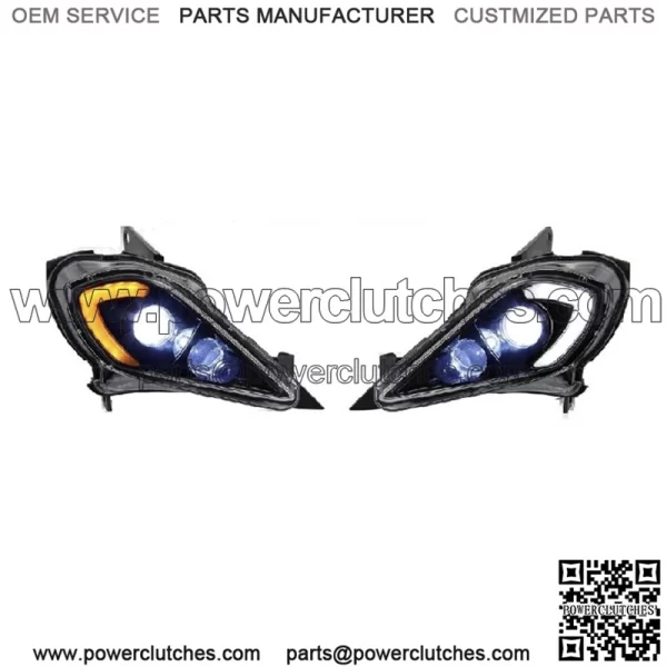 LED Headlight set. Fits: 2006 - 2024 YAMAHA YFZ 450 700R YFM 250 350 700 For: More than one vehicle