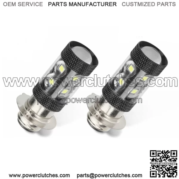 2x 6000K HID White H6M LED Headlight For Yamaha YFZ450R Rhino 700 YFM660