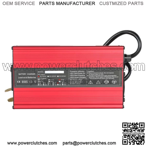 For Club Car Yamaha EZGO - "Crowfoot" Style Plug 36 Volt 12Amp Golf Cart Charger - Image 3