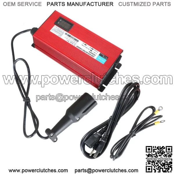 For Club Car Golf Cart Battery Charger 48v Round 3 Pin Plug 10A with OBC bypass - Image 2