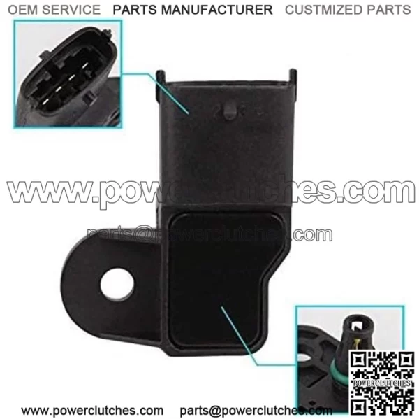 0261230030 0261230245 46553045 0261-230-030 SU13564 5S12143 AS494 Manifold Pressure Sensor Compatible with Fiat 500 Brava Bravo Doblo Idea Linea Palio Panda Punto Qubo - Image 2