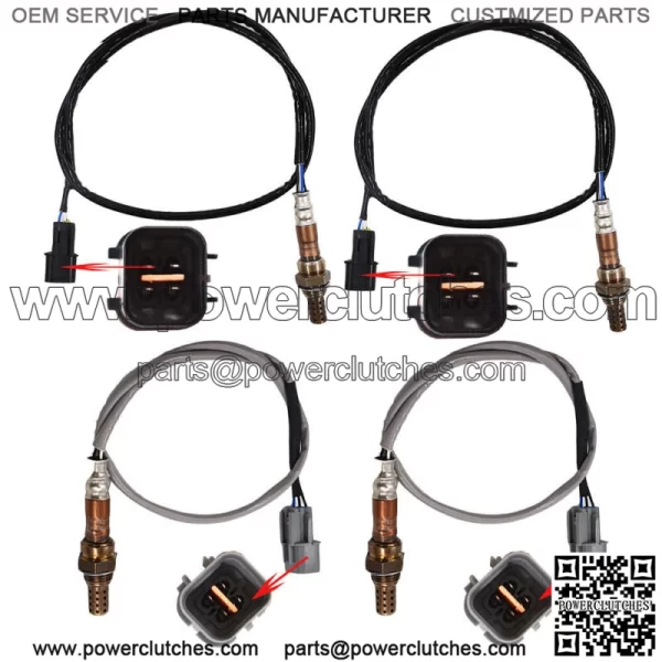4pcs Oxygen Sensor 1 Sensor 2 Bank 1 Bank 2 for 04-11 Mitsubishi Endeavor V6-3.8 - Image 2