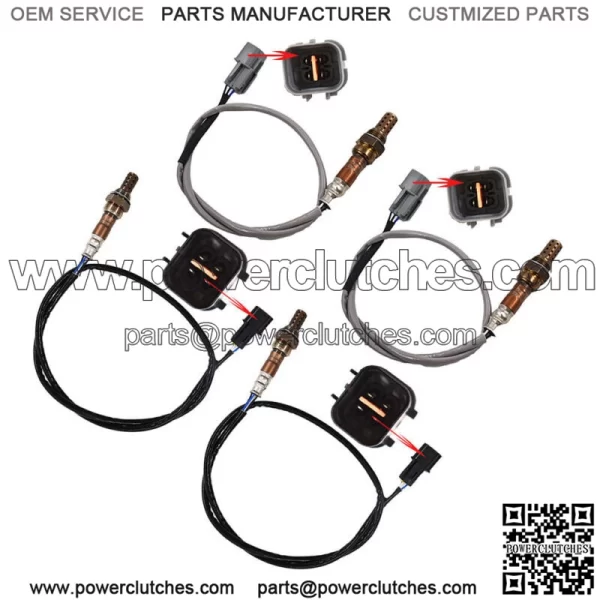 4pcs Oxygen Sensor 1 Sensor 2 Bank 1 Bank 2 for 04-11 Mitsubishi Endeavor V6-3.8 - Image 3