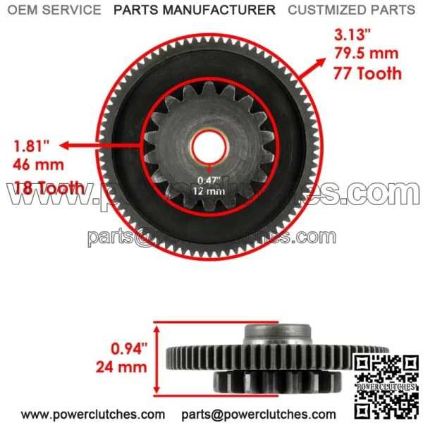 Starter Pinion Fits Polaris RZR 570 2014 2015 - 2021 Starter Clutch Pinion 1204683 (For: Polaris Sportsman 570) - Image 2