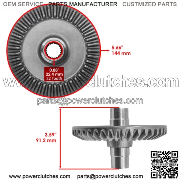 41431-HN8-000 Rear Differential Ring & Pinion For Honda TRX650FA 2003-2005 - Image 2