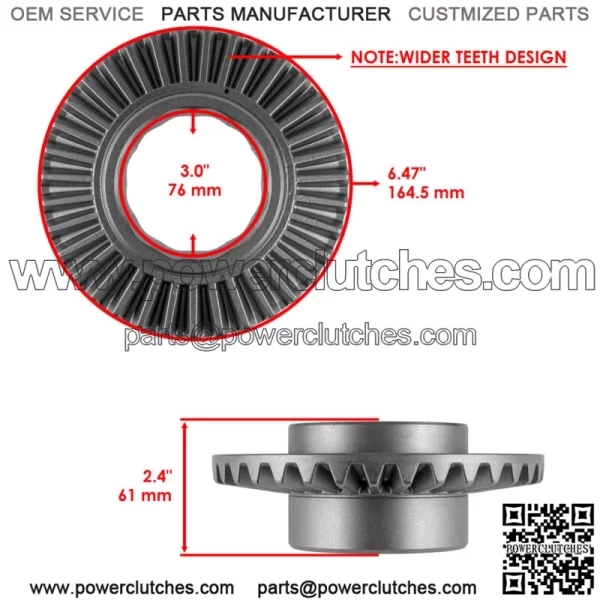 Front Differential Pinion Kit For Polaris RZR XP 4 Turbo 2017-2018 2021 - Image 2