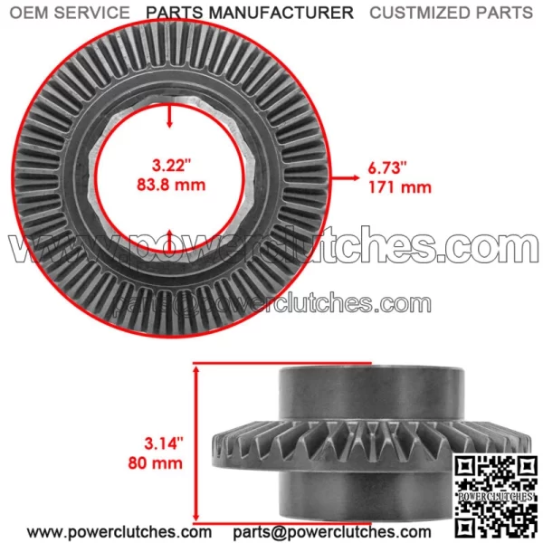 Front Differential Ring & Pinion For Polaris RZR RS1 18 3236626 3236354 - Image 2