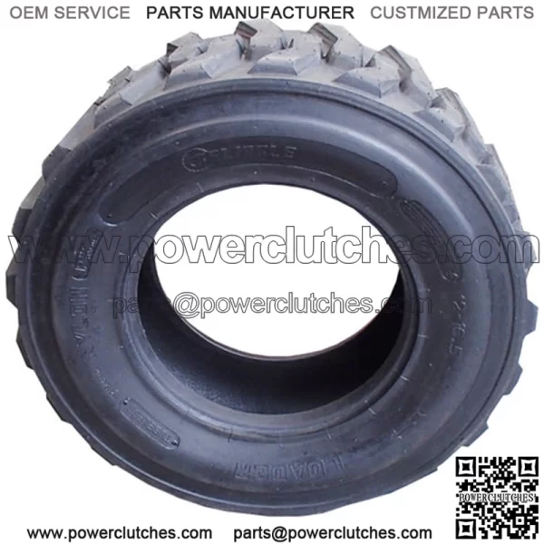 One New Heavy Duty 12-16.5 12 Ply Skid Steer Loader Tire with Rim Guard Fits Bobcat