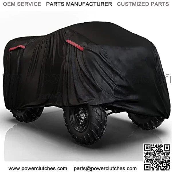 ATV Cover - All Season Waterproof Protective Accessories for ATVs up to 88 Inch Wheelbase ATV Covers - Durable Tear Resistant Windproof Vents Reflective Elements for Night Riding Buckle Storage Bag