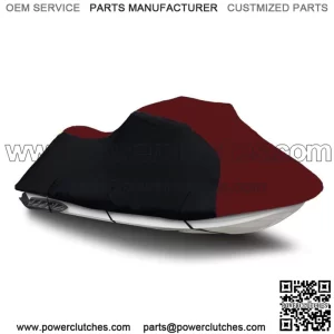 Black/Burgundy Cover for Yamaha WaveRunner FX Cruiser SVHO 2014 2015 Jet Ski (For: Yamaha SVHO 2015)