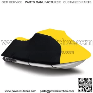 Black/Yellow PWC Jet Ski Cover Fits Yamaha WaveRunner FX Cruiser SVHO 2014 2015 (For: Yamaha SVHO 2015)